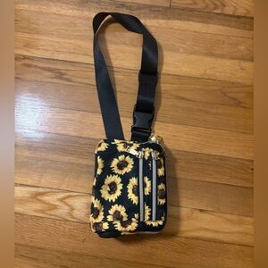 Sunflower Print Fanny pack/ Crossbody Bag